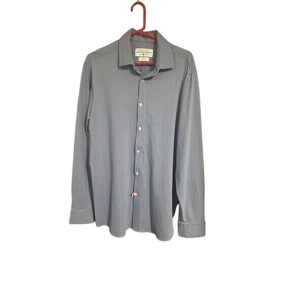 Mizzen Main Shirt Mens 2XL Plaid Long Sleeve Button‎ Up blue checkered - Picture 1 of 6